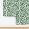 Block Print Style Botanical Paisley Animal Big Cat Monstera Leaves Nature Green Jungle Custom Removable Wallpaper by Spoonflower Peel & Stick Wallpaper 2FT Wide